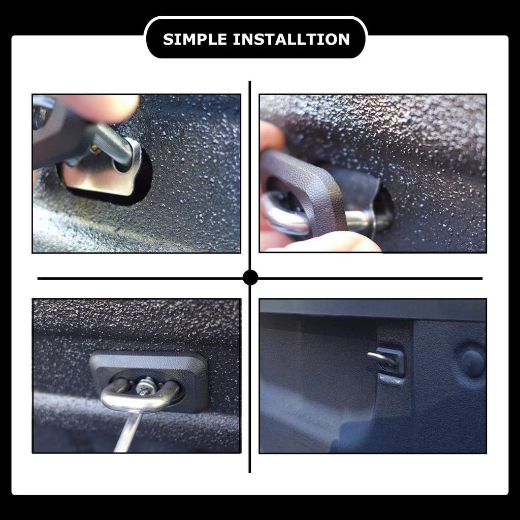 Pack Retractable Tie Down Anchors Truck Bed Side Wall Anchors H379186