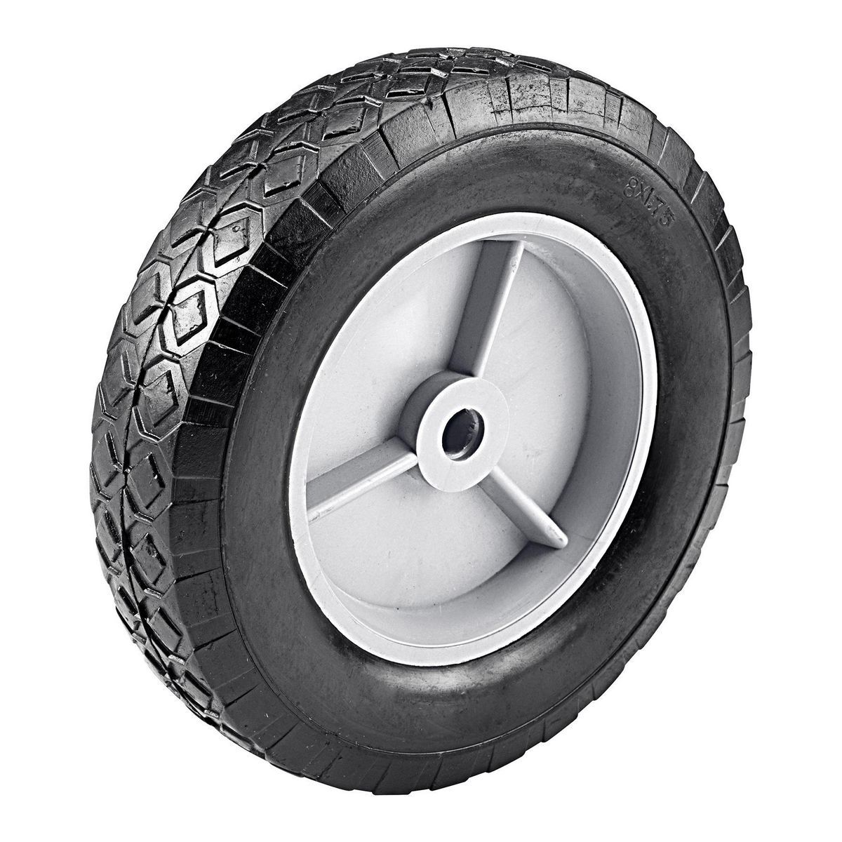 8 in. Solid Rubber Tire with PVC Hub E916996