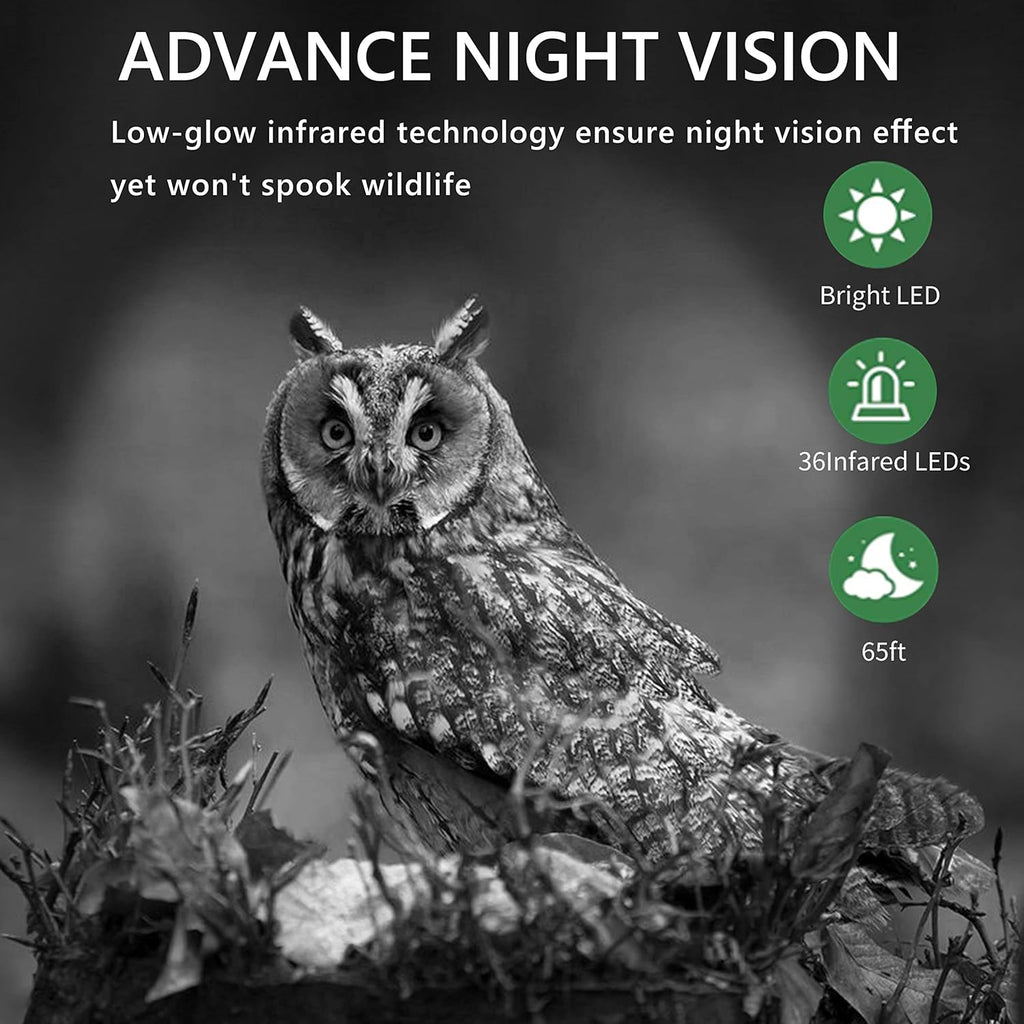 2.7K 36MP Trail Camera with Night Vision Waterproof N93602