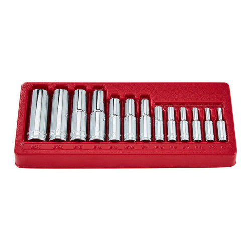 1/4 in., 3/8 in., 1/2 in. Drive Deep E-TORX Socket Set, 13-Piece A416664