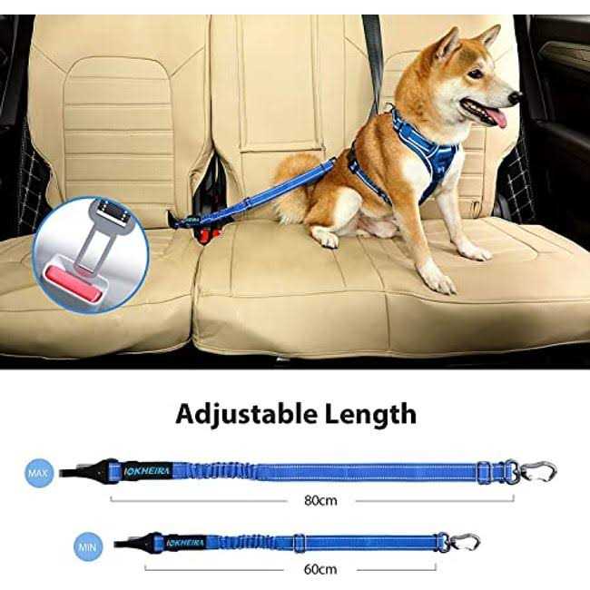 Dog Seat Belt Car Harness Reflective Bungee H97162