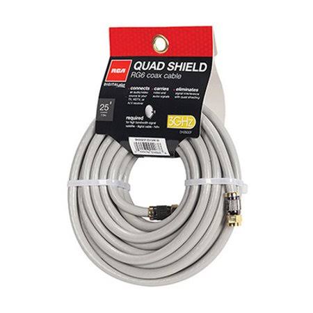 Black 25 Foot Quad Coax Cable V1371