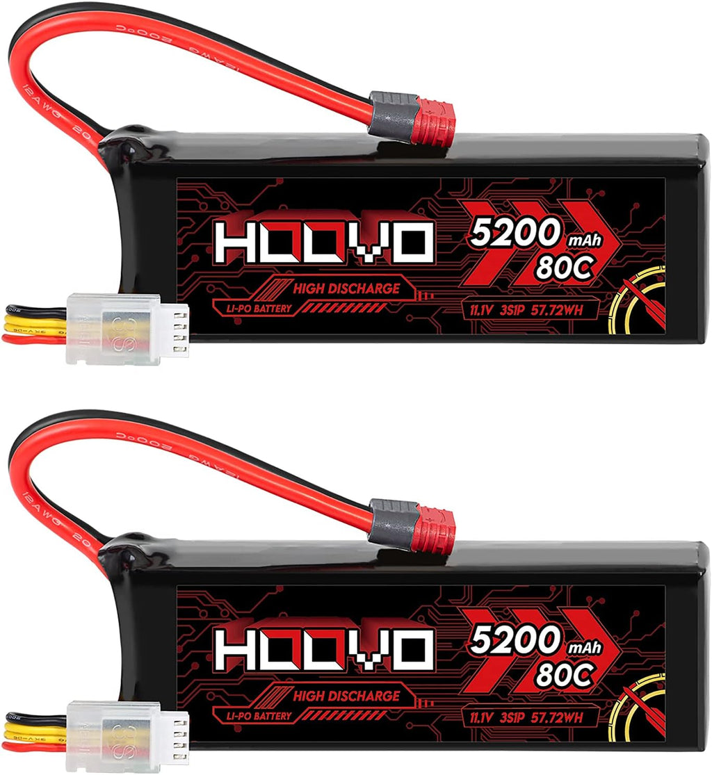 3S 11.1V 80C 5200mAh LiPo Battery with Deans T Plug 2 Packs E1799