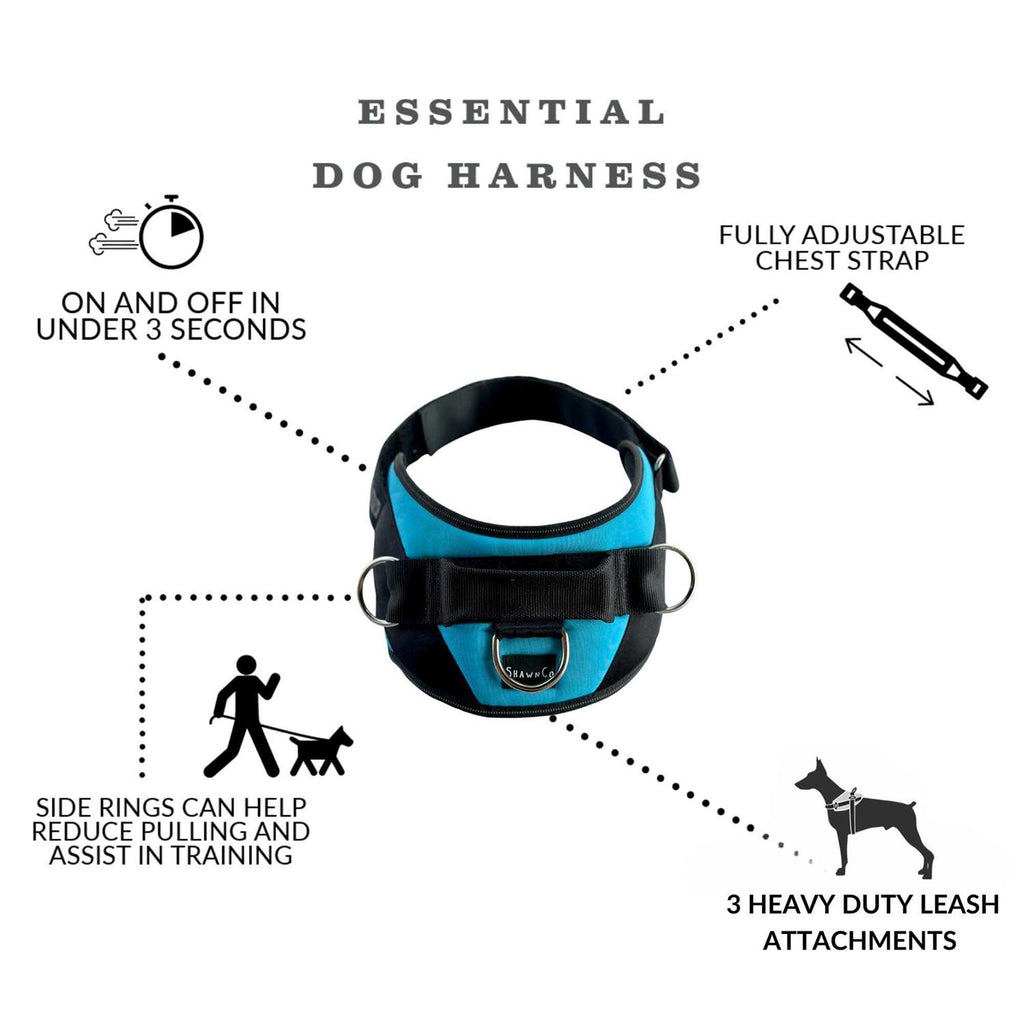 Dog Harness, No-Pull Pet Vest with 3 Leash Clips, Reflective, Adjustable and Padded P844257