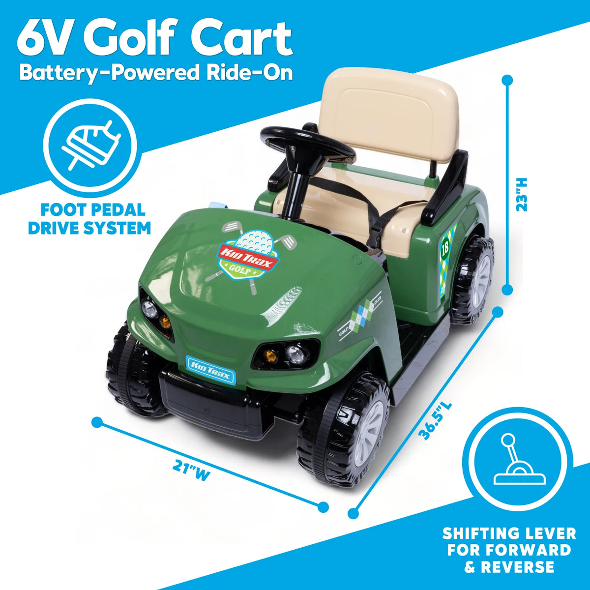 6V Ride On Golf Cart for Toddlers Z6934