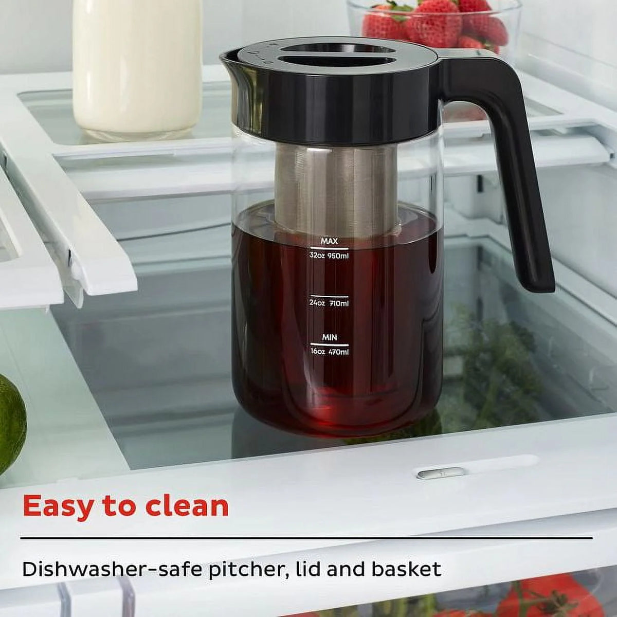 Electric Iced Coffee Maker with 32 oz Glass Pitcher H1821