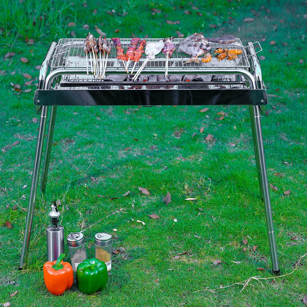 Foldable Stainless Steel Charcoal Grill P202060