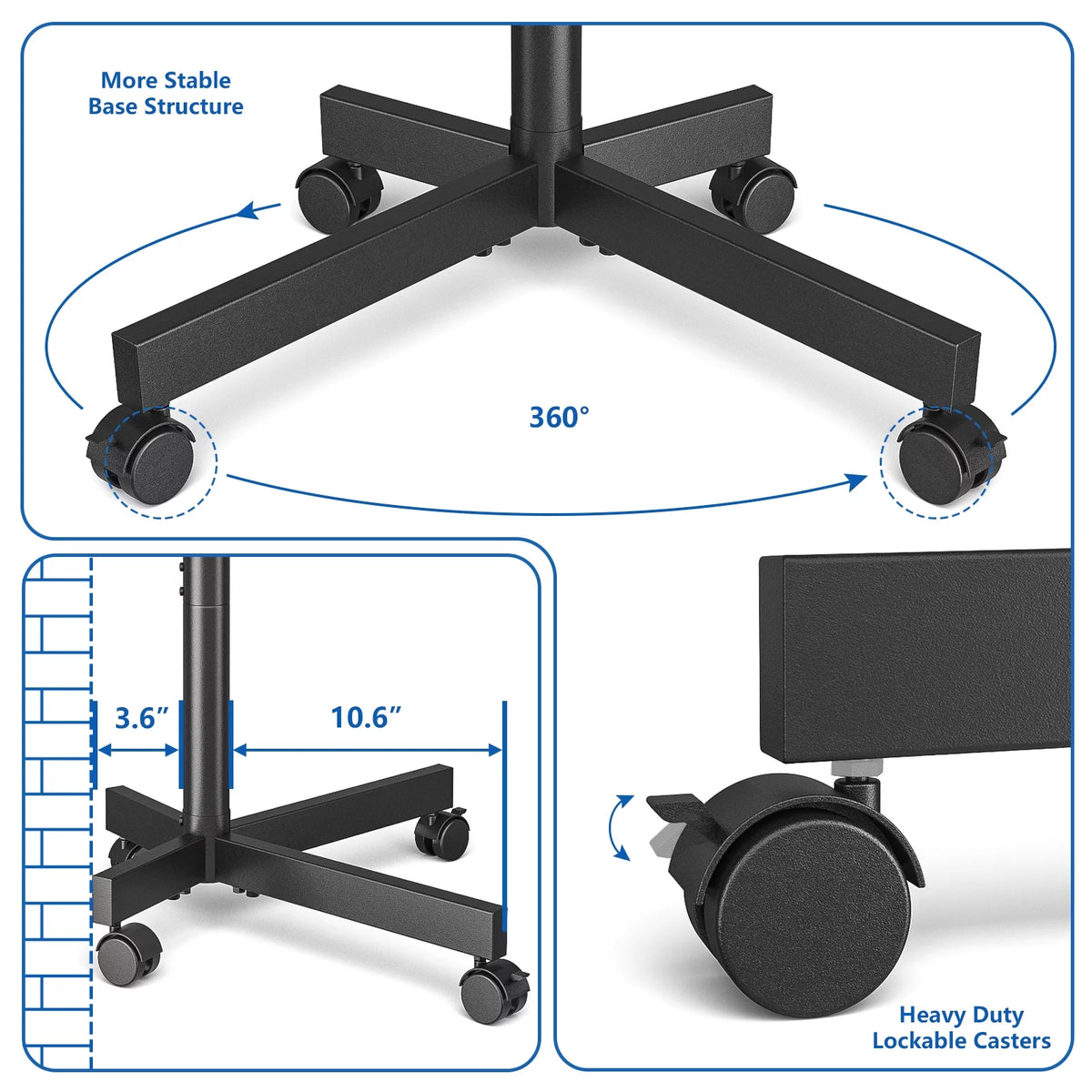 Mobile TV Stand up to 60 inch with Mount Cart W550895