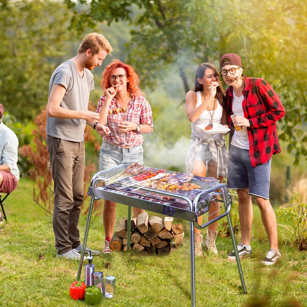 Foldable Stainless Steel Charcoal Grill P202060