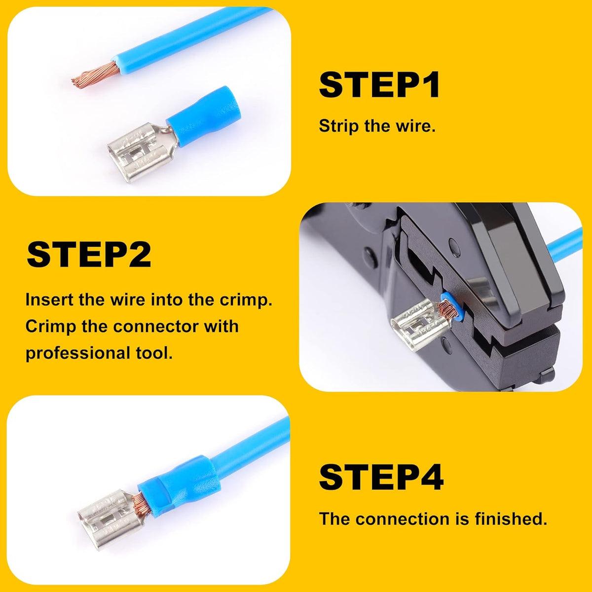 1280PCS Insulated Crimp Terminals Connector Set B959