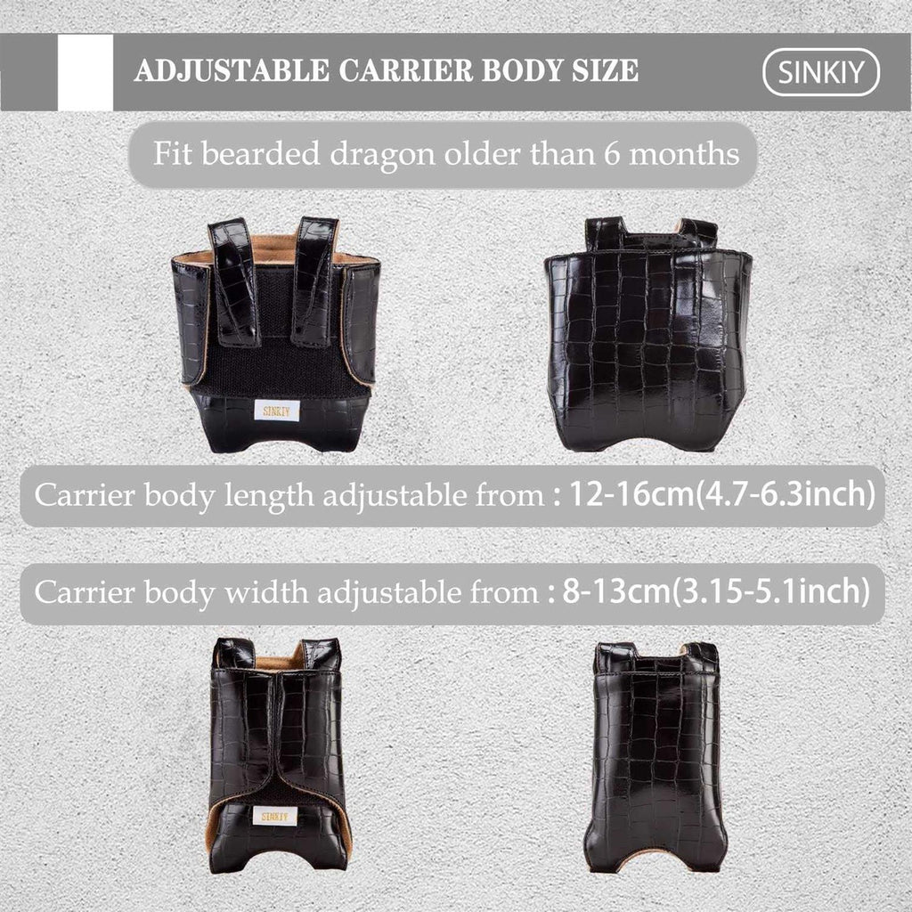 Bearded Dragon Sling Carrier Leather Reptile Pouch R176
