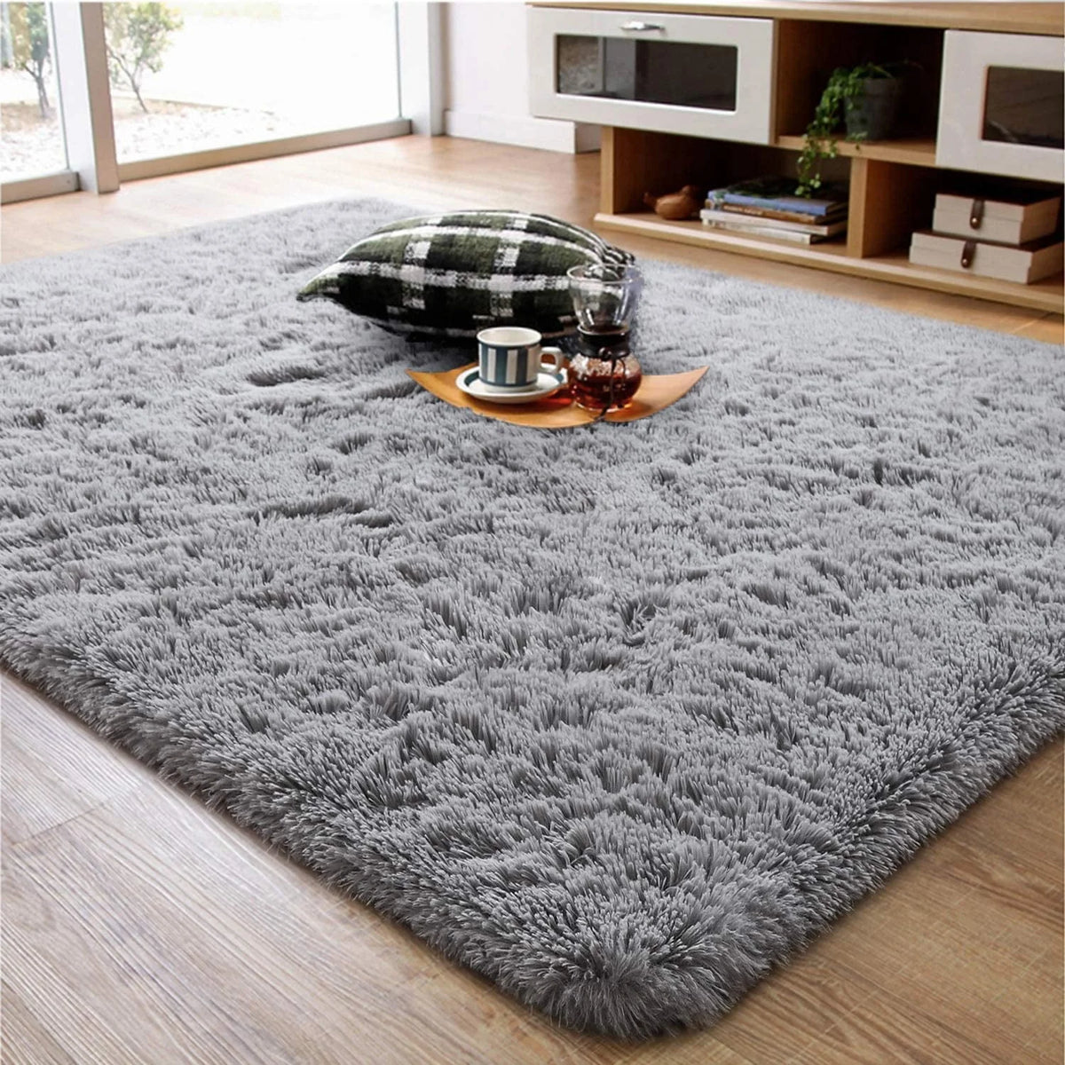Soft Fluffy Shaggy Area Rug Pink 5 x 8 Feet X15305