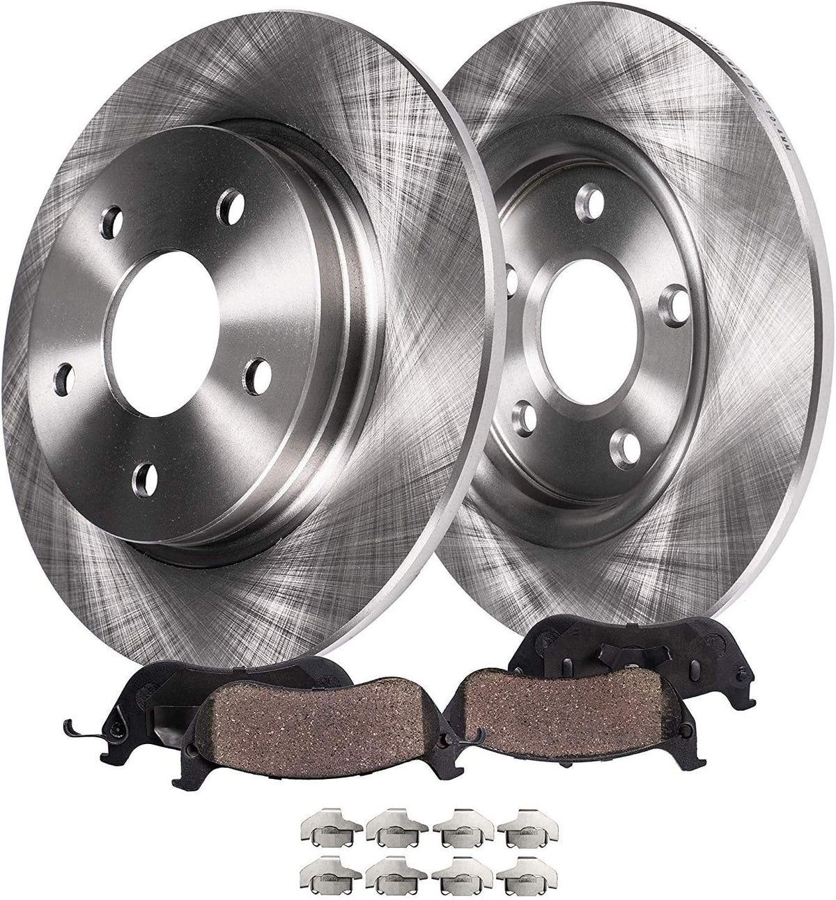 12 Rear Disc Rotors + Ceramic Brake Pads 4pc Set U459