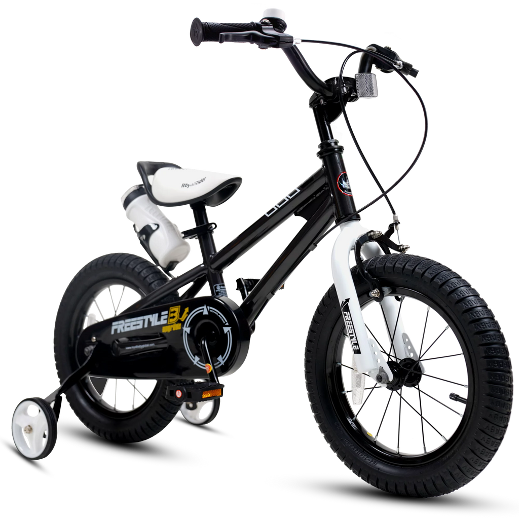 12 In Black Kids Bike with Training Wheels N60748