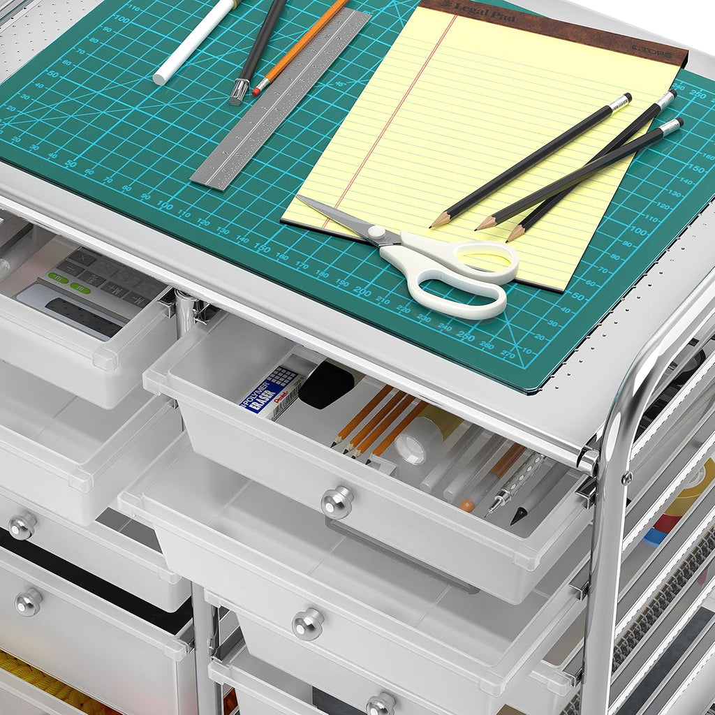 Utility Cart with 12 Drawers Rolling Storage Organizer B5803