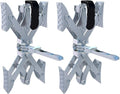 X-Shaped Wheel Chock Stabilizer with Integrated Wrench, 2 Sets Y290887