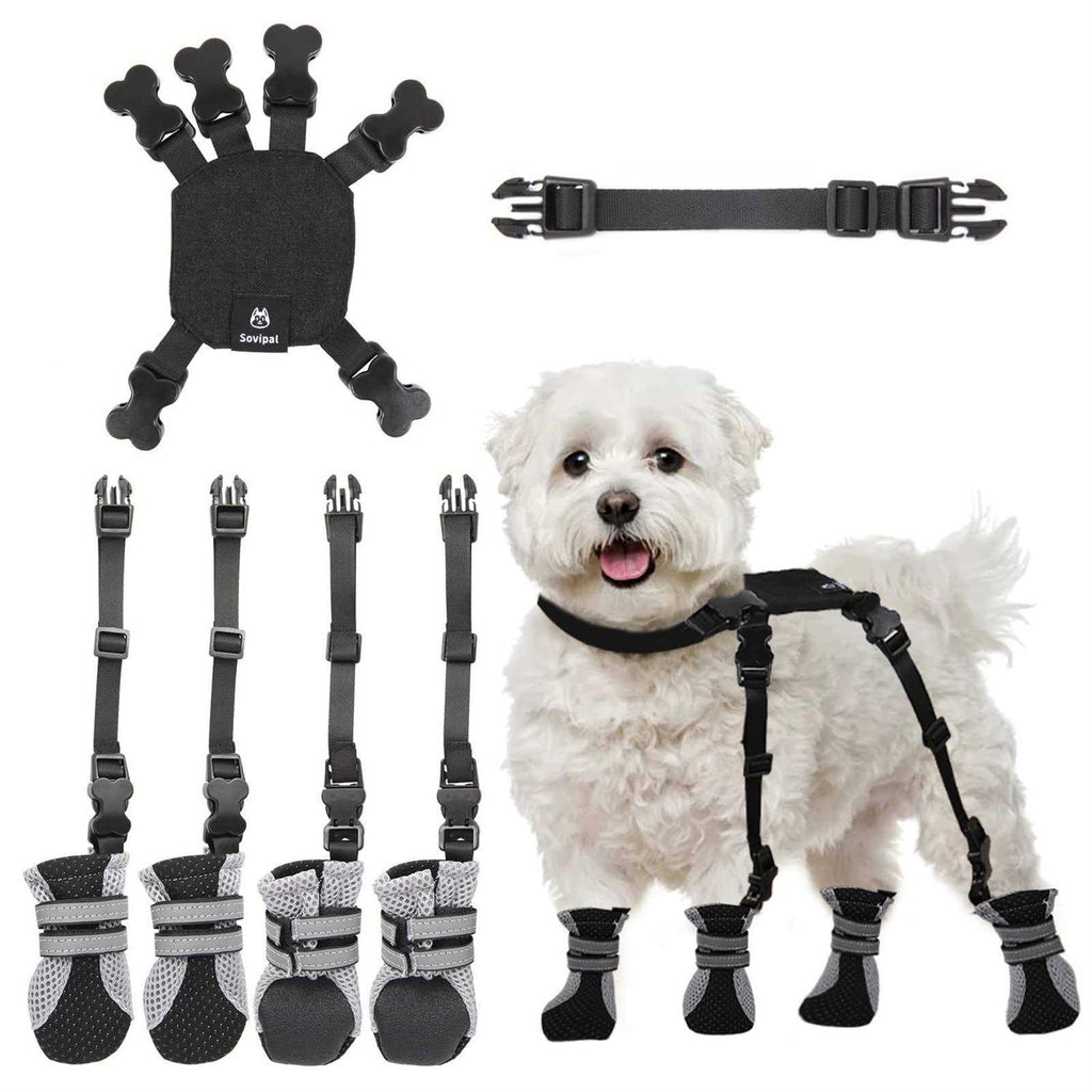 Dog Boots with Buckle Straps and Weatherproof F722