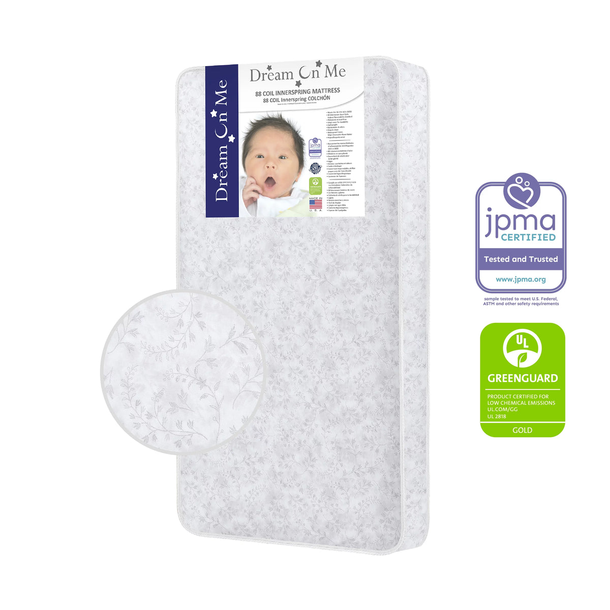 5 88 Coil Crib & Toddler Mattress O829