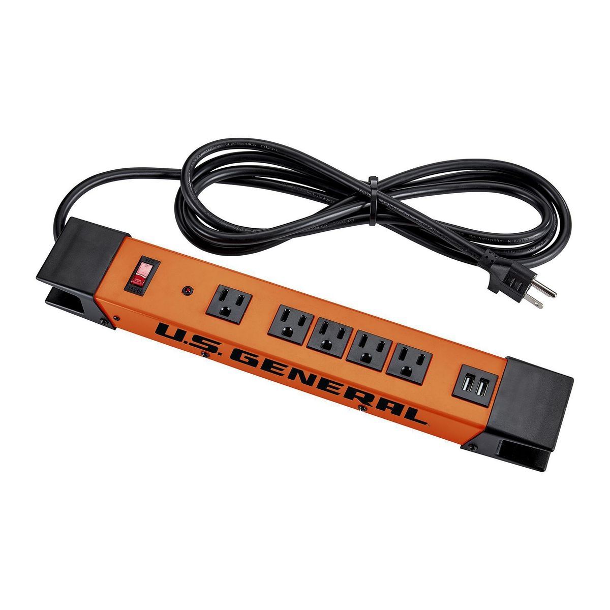 5-Outlet Magnetic Power Strip with 2 USB Ports Z66512