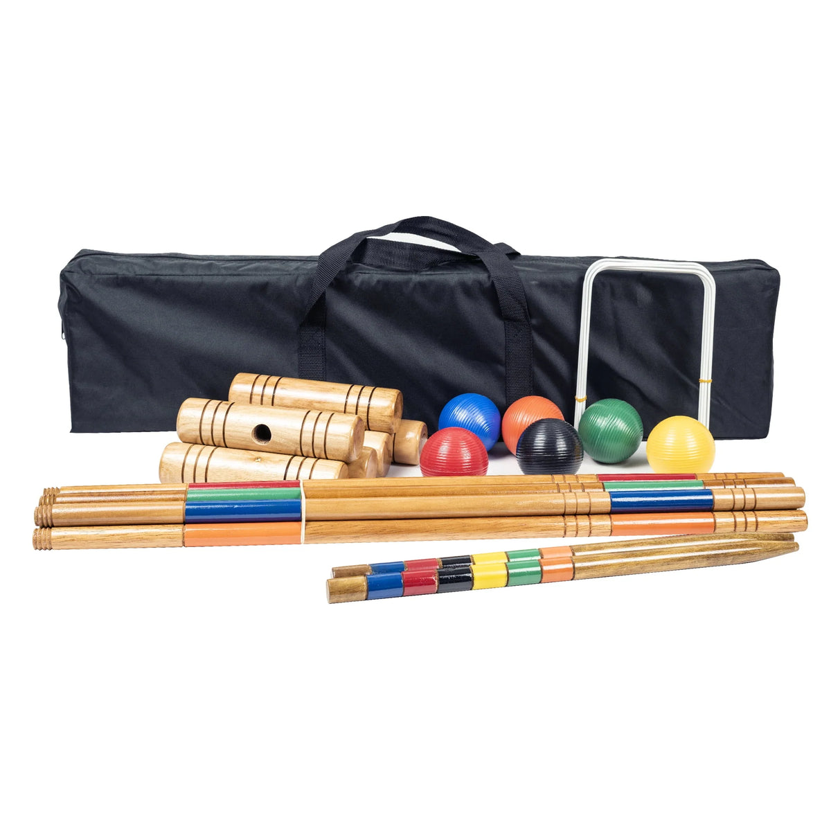 Wood 6 Player Croquet Lawn Game Set X7725