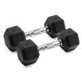 25lb Rubber Hex Dumbbell Pair T59427