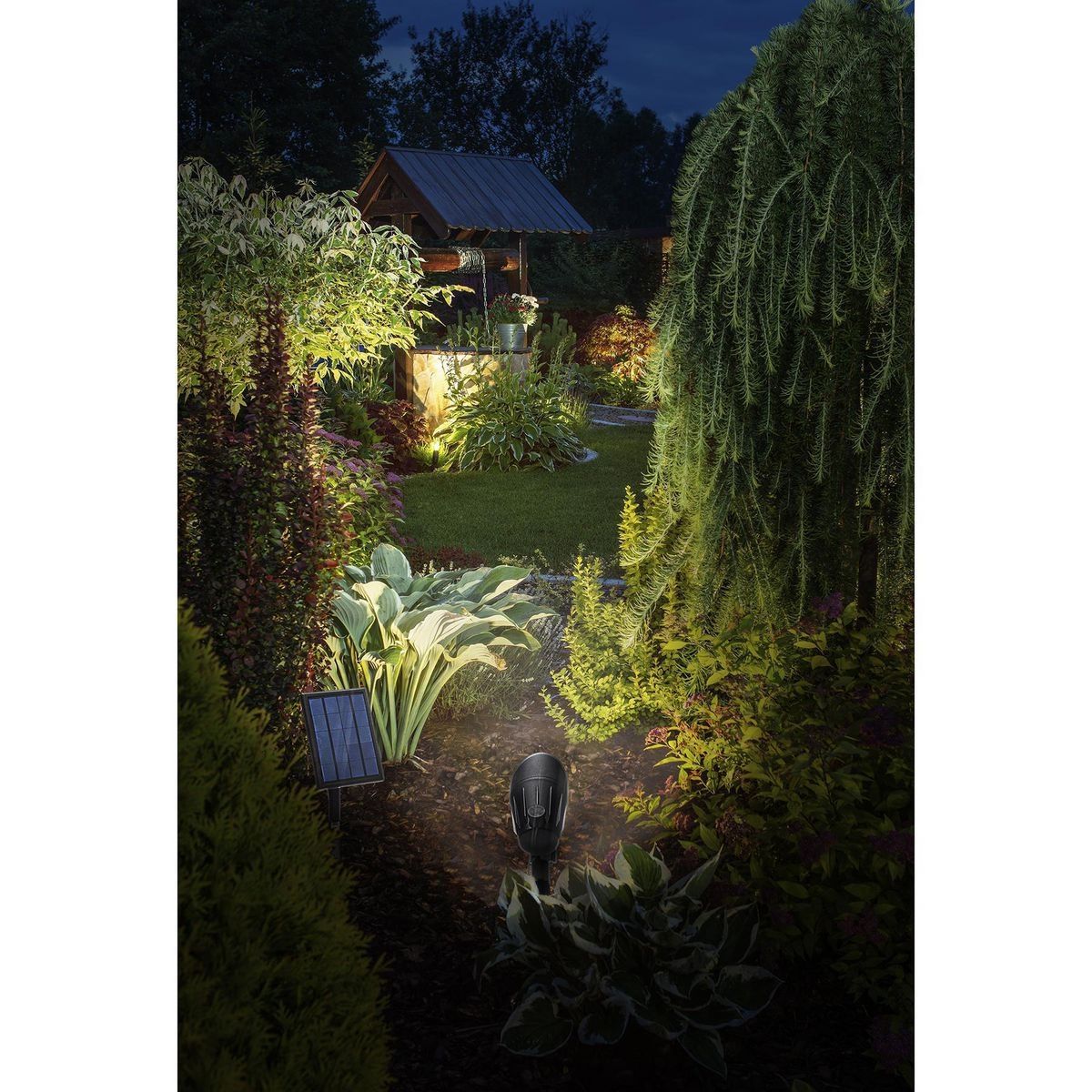 75 Lumen 13 in. Solar LED Glass Spot Light L34490