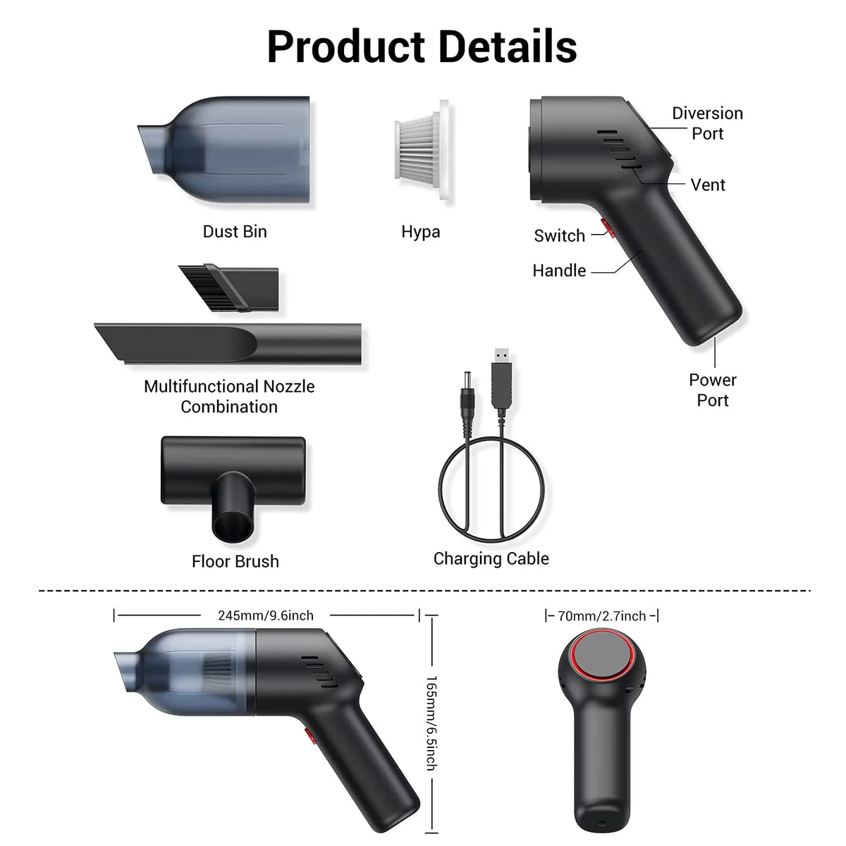 Handheld Cordless Wet Dry Vacuum K392