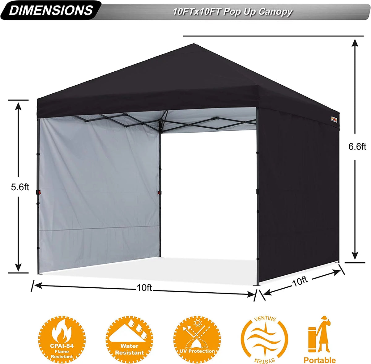10 ft x 10 ft White Pop up Canopy Tent O16555