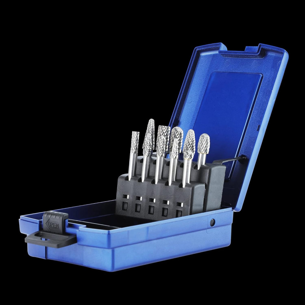 Carbide Burr Set 1/4 Shank 10PCS Double Cut T733