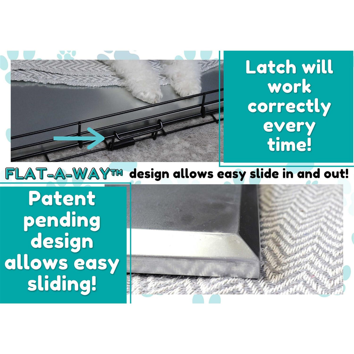 Metal Replacement Tray for Dog Crate Stainless Steel E9516