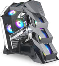 Black M-ATX Mid-Tower PC Gaming Case with 200mm RGB Fan T275