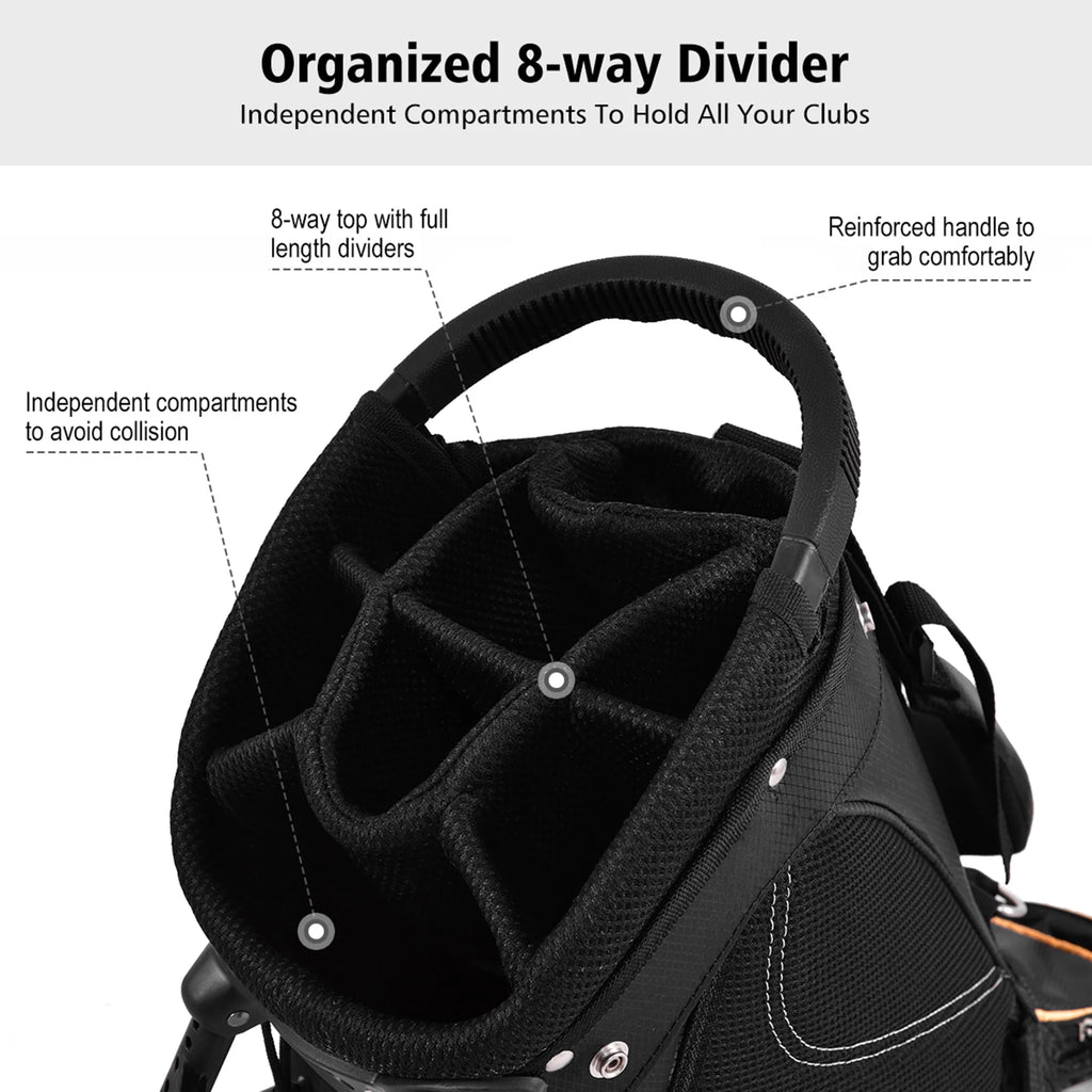 Golf Stand Bag with 8-way Divider O84175