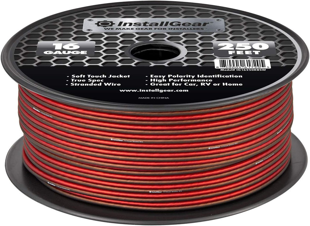 16 Gauge AWG 100ft Speaker Wire Cable Red/Black Pack of 2 I5888