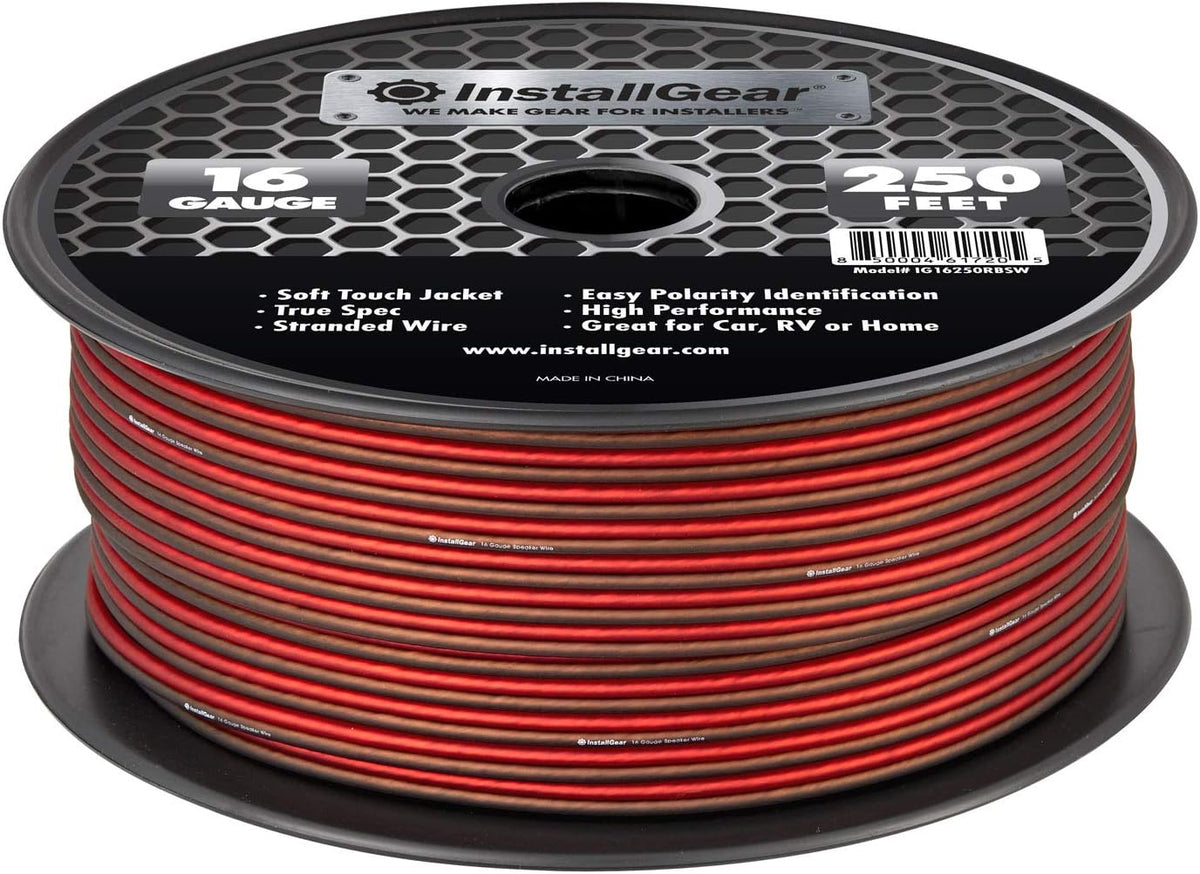 16 Gauge AWG 100ft Speaker Wire Cable Red/Black Pack of 2 I5888
