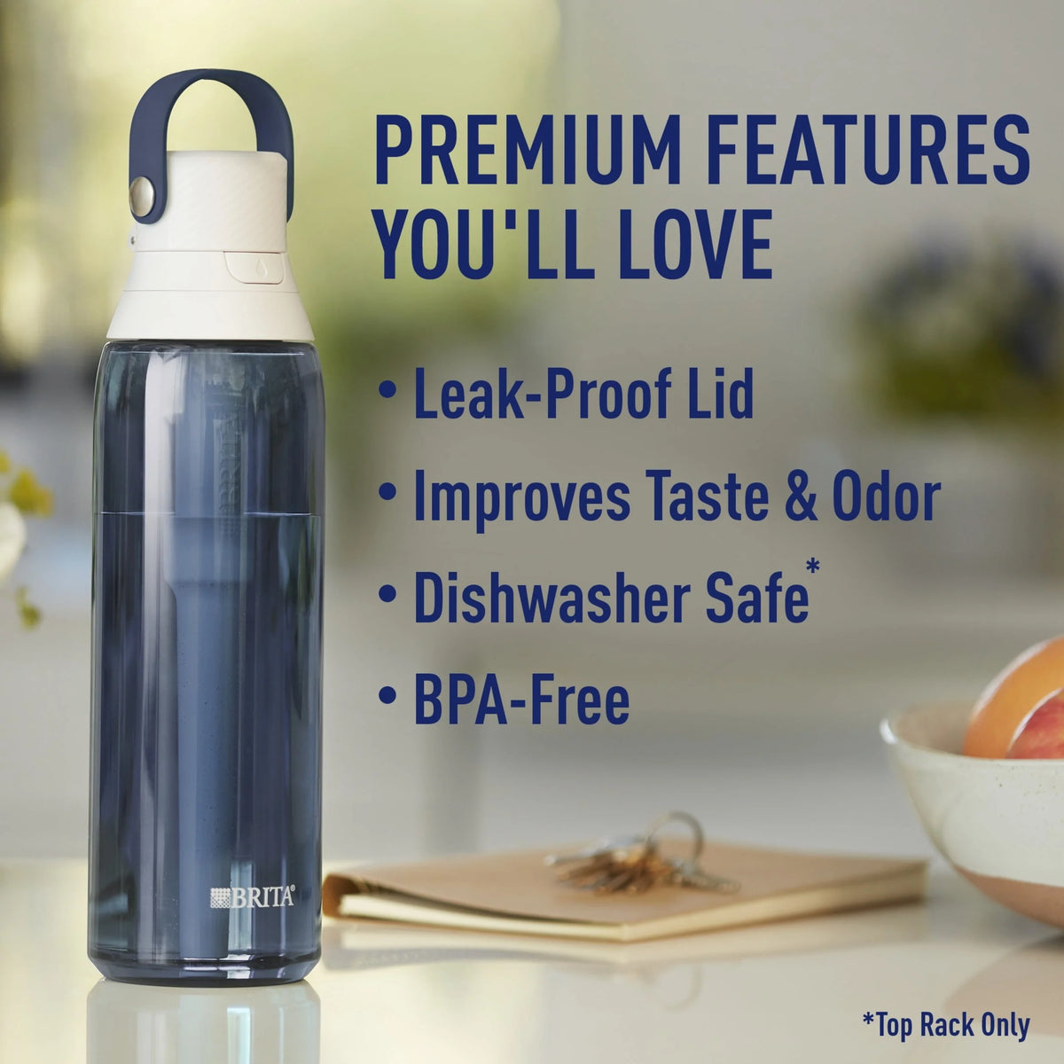 26oz Leak Proof Filtered Water Bottle with Straw C268