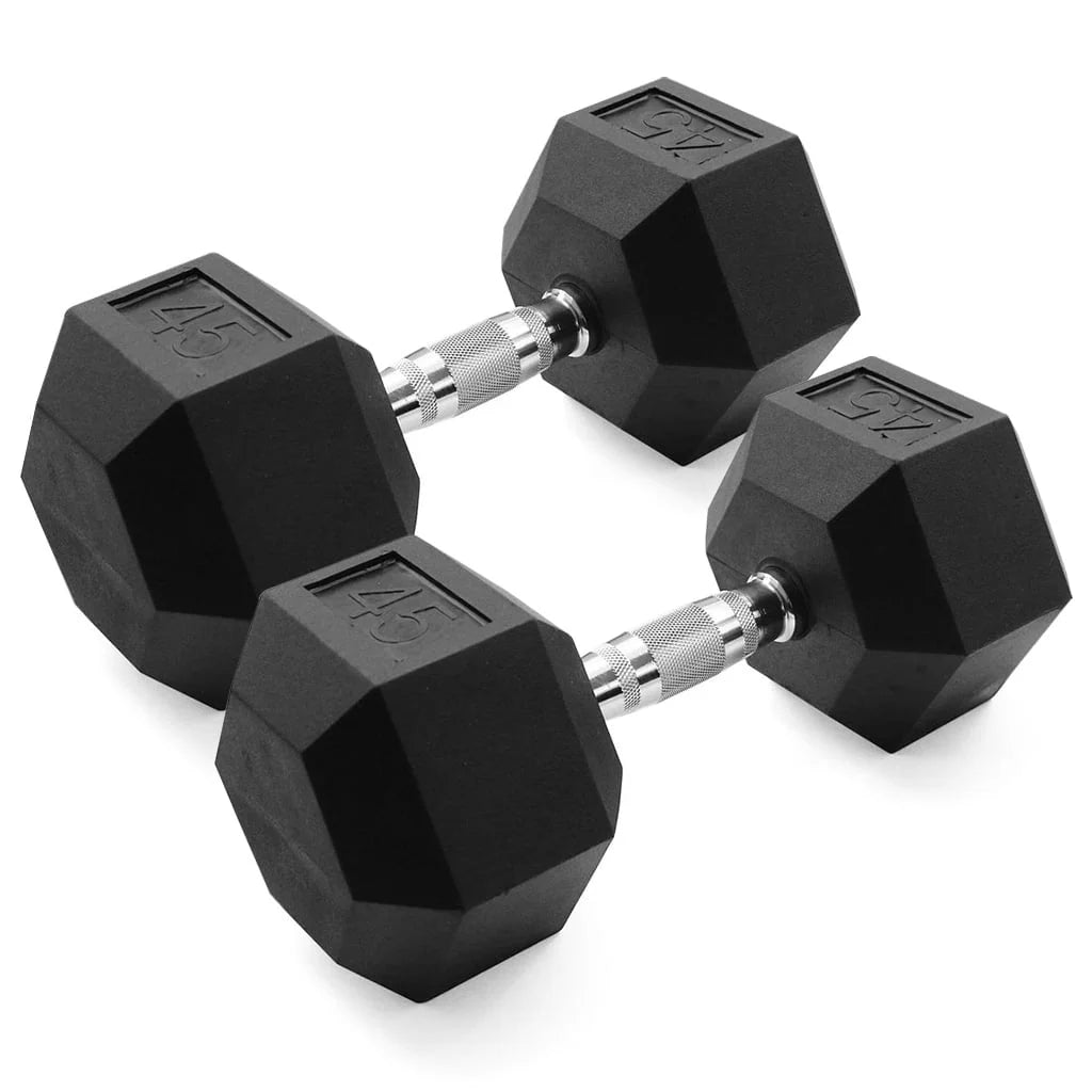 25lb Rubber Hex Dumbbell Pair T59427