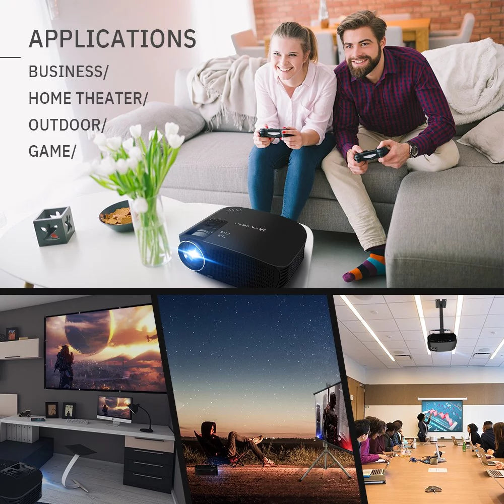 HD Movie Projector with 230 Projection Size, LCD, 1080P M678