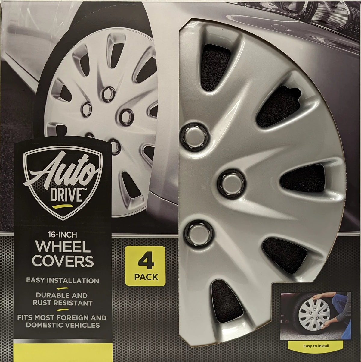 16-in Silver ABS Plastic Wheel Cover J44613