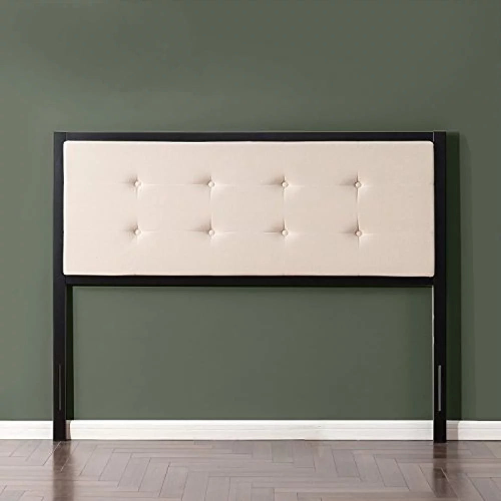 Twin Taupe Upholstered Metal Headboard S4734