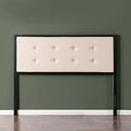 Twin Taupe Upholstered Metal Headboard S4734