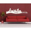 Gray Cityscape Wall Decal 79in x 27in M992413
