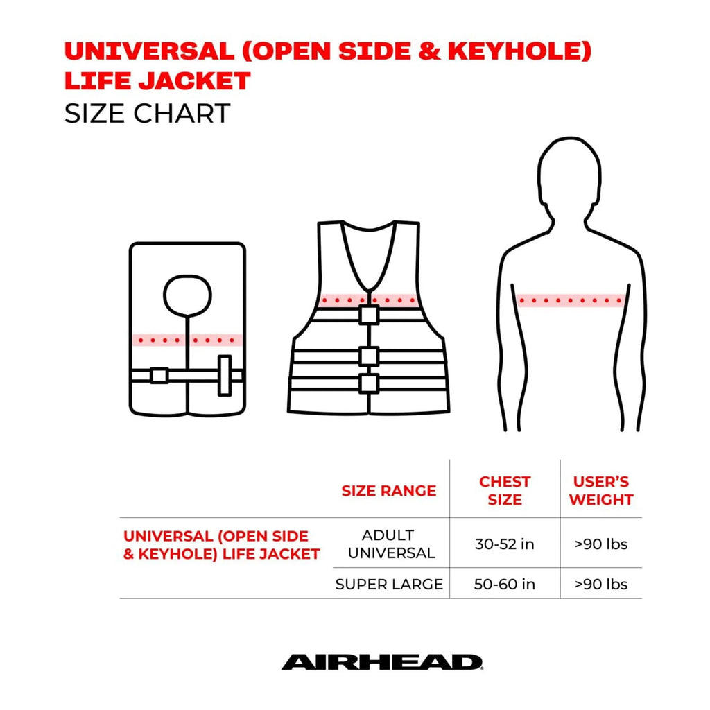 Adult S/M Life Jacket Gray/Red U528