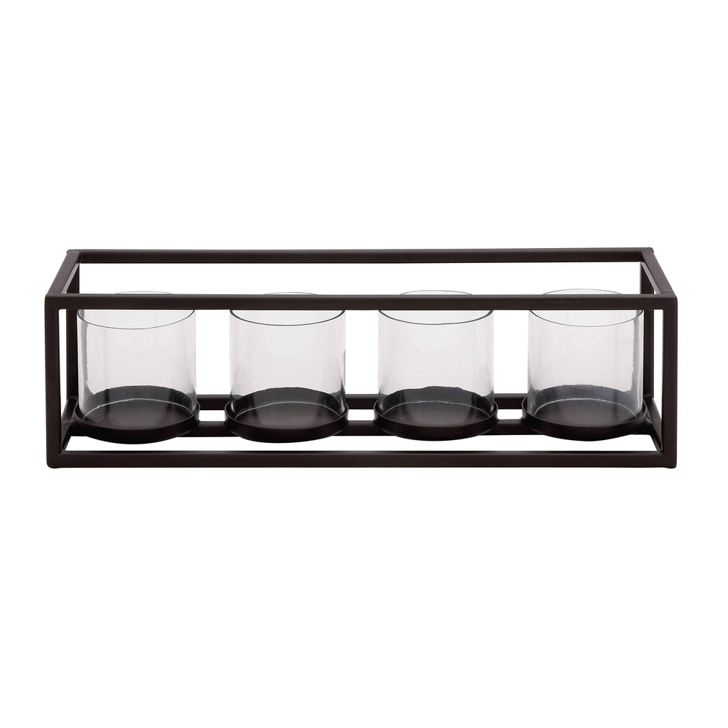 Metal and Glass Votive Holder H8496