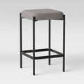 Gray Metal Base Counter Height Barstool K986