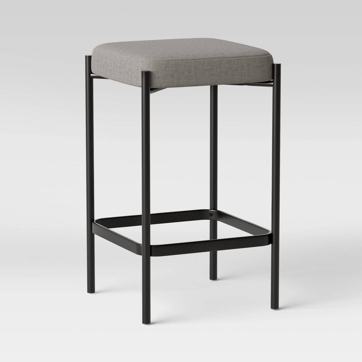 Gray Metal Base Counter Height Barstool K986