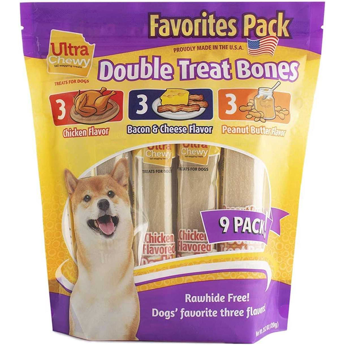 Double Treat Bones Dog Treats I600