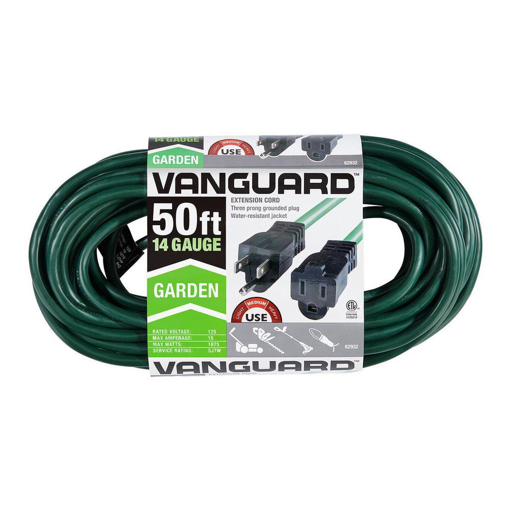 50 ft. 14/3 Gauge Outdoor Extension Cord, Green A743