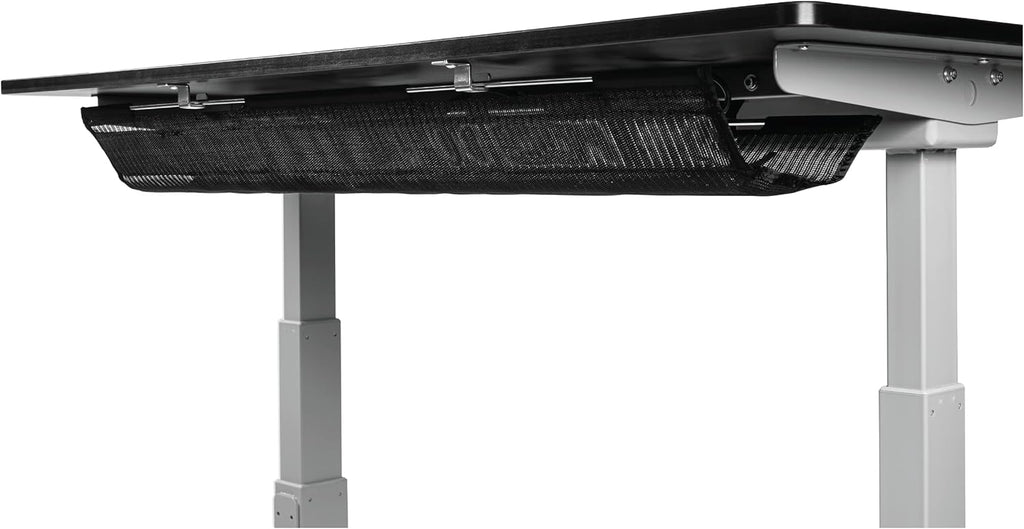 Gray Desk Cable Management Tray with 12 Adjustable Straps O845057