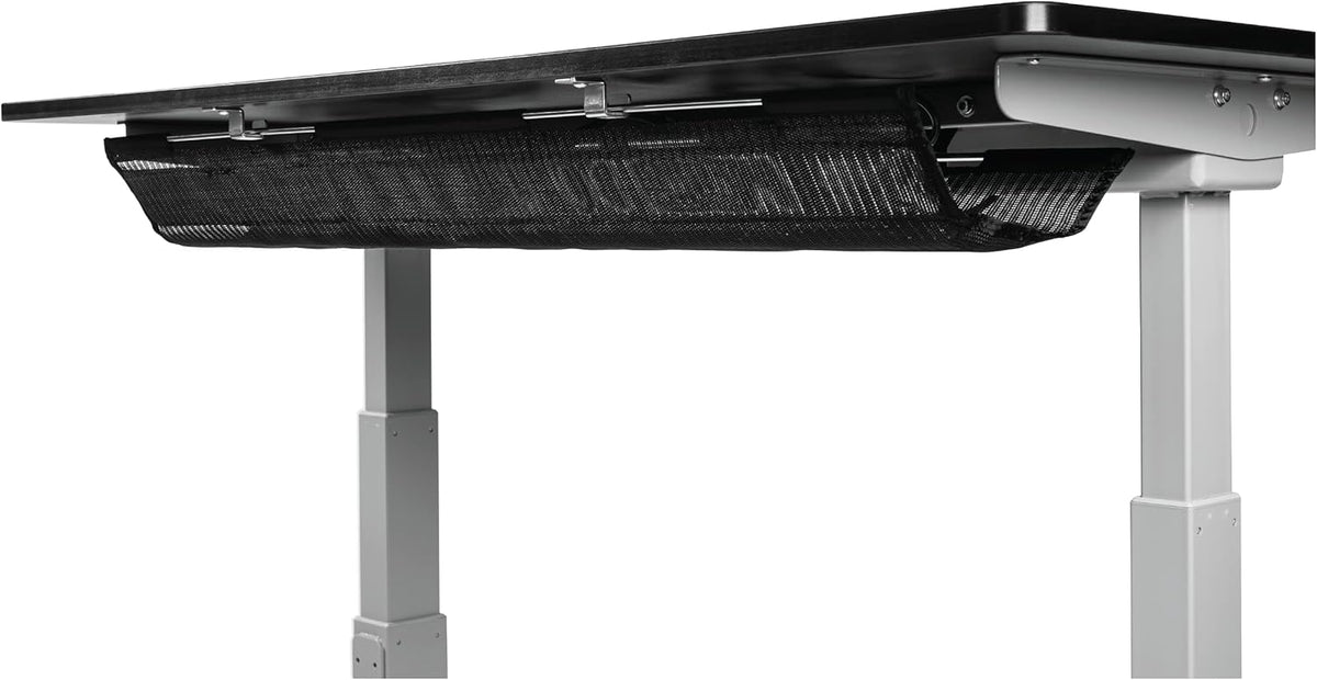 Gray Desk Cable Management Tray with 12 Adjustable Straps O845057