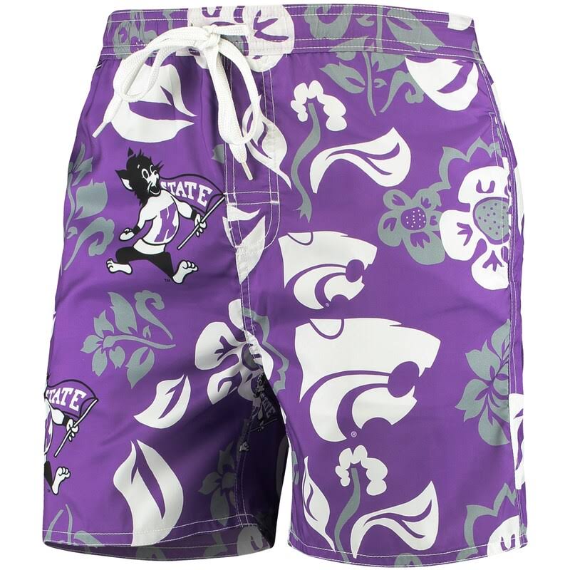 Purple Floral Volley Swim Trunks H5069